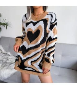Knitted Dress Women Wholesale Love Sweater Crew Neck SE162193 -OTIS Clothing Shop e171b598 a1ff 4813 b79e e107a3510a34 5A9CE1B26D25C6FA821B47F4D43EAB1E