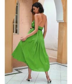 Solid Color Halterneck Cutout Mid-Length Open Back Swing Pleated Dress With Belt Sexy Wholesale Dresses SDN533124 -OTIS Clothing Shop e22f7293 4b0d 48ee bc84 9ade8efe28f9 ab2e5a93134632cb9b3923863fca8600