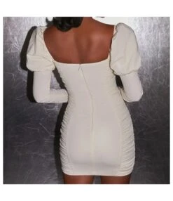 Pleated Sexy Low Cut Long Sleeve Puff Sleeve Sheath Mini Dress Wholesale Dresses SDV463783 -OTIS Clothing Shop e234fe13 a6d2 4f2f a69b 6117e7eb3023 568308f36d19090a10c0b812a949bff2