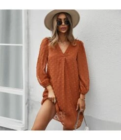 Sexy V Neck Flocking Mini Dress Solid Color Loose Long Sleeve Wholesale Dresses SDN560852 -OTIS Clothing Shop e3bab55c 1631 4ea9 a15b dafa6c9f9ae3 4b5ea90d289f97dac903b90779851165