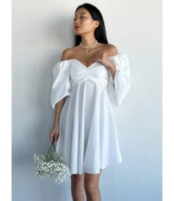 Sexy Strapless High Waist Bubble Sleeve Solid Color A-Line Mini Dress Wholesale Dresses SDN562843 -OTIS Clothing Shop e3d634bd b4c7 4049 b07c 1769af2e792f 25fde961c6f1f40e10a0eaf0b1782b0d