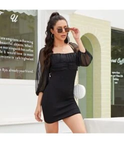 Floral Print Square Neck Lantern Sleeve Backless Tie-Up Chiffon Bodycon Dress Chic Wholesale Dresses SDN533537 -OTIS Clothing Shop e42975c5 28e6 40ff ad1e c3cb55b3b043 907ebc19943948ad985b058b62b714dd