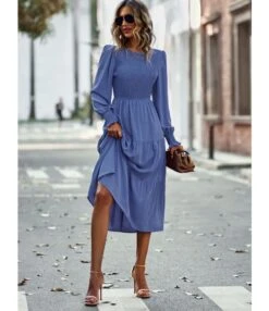 Casual High Waist Swing Midi Dress Long Sleeve Solid Color Wholesale Dresses SDN562290 -OTIS Clothing Shop e671c237 00db 42dc 86bd 58906bbcf688 d4d4499611582ee63beb76ec44a3cf2a