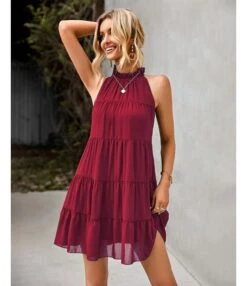 Sexy Lace-Up Tank Top Dress Sleeveless Crew Neck Solid Color Casual A-Line Tiered Wholesale Dresses SDN560684 -OTIS Clothing Shop e7162f95 efda 459b bc1d f63e2ff0dc8c ae9cce9b36d3e45ecee7e4b201b2d242