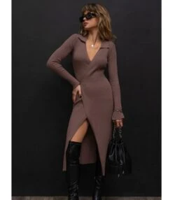 Low-Cut Slim Commuter Fashion Long-Sleeve Slit Knitted Dress Wholesale Dresses SDV463846 -OTIS Clothing Shop e7740aa1 4925 4afc 89be a68c4d63559f 2606fec7f72c0242ec96e10374f4d0db