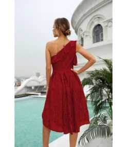 Solid Color Slanted Shoulder Lace Ruffles Swing Evening Dress Elegant Wholesale Dresses SDN532200 -OTIS Clothing Shop e7ae7544 4517 4f5f a5fc fa3d8d4820b4 be86d27b3c403f56101761bd6c7e70d9