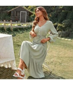 Casual Loose Long-Sleeved Peplum Lace-Up Midi Dress Wholesale Dresses SDN561500 -OTIS Clothing Shop ebdc64cd 0477 4ca2 ac67 1a2730f03875 a4c0f7c9a756db8e8afbc14cbbee5fe7