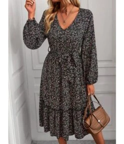 Printed V Neck Long Sleeve Tie-Up Waist Casual Swing Dress Wholesale Dresses SDN537200 -OTIS Clothing Shop ebfd64ba 0990 41ef ba2d a547b8a4294d 1d6527bacfb184e252e5653b2d135144