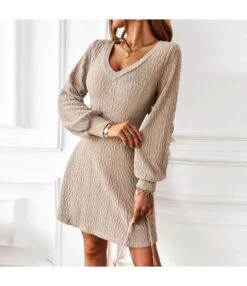 Sexy V-Neck Knit Jacquard Mini Dress Long Sleeve Solid Color Bodycon Wholesale Dresses SDN562291 -OTIS Clothing Shop ee3c28e2 6183 468a b57d 3784c40d7e8c d0b079bd6b174a4f8eddba873afcf9ad