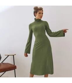 High-Neck Solid Color Slim Fit Midi Dress Wholesale Dresses SDV463833 -OTIS Clothing Shop ef2d5437 2a71 4688 9fed 534e2a7db02f 337b1da7a8af9c7e2e343ed66623a061