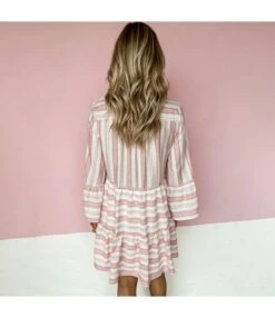 Fashion Print V-Neck Dress Flared Sleeve Casual Loose Swing Wholesale Dresses SDN560468 -OTIS Clothing Shop f00005a4 11c1 4a0a a207 a5be876ab7af ac45c35fb583a33aaca3114b65773c25