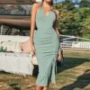 Skinny Sexy Backless Pleated Slit V-Neck Halter Neck Dress Wholesale Dresses SDV464530 -OTIS Clothing Shop f09f7ece 2a21 4663 b6b4 6eddfb3bbbe4 c167eb39b641a0f126e6ef1f455267f1