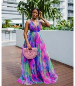 Mulitcolor Printed Sling Party Dress Sexy Deep V Vacation Wear Wholesale Maxi Dresses Trendy SD204092 -OTIS Clothing Shop f43fd16d 4f00 4993 a927 c3c9c0d104d5 fdbe2b16fdfecde3cbe9b727d005fb31