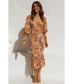 Long Sleeve V-Neck Printed Fishtail Slim Ruffle Dress Wholesale Dresses SDN535656 -OTIS Clothing Shop fb1efaac aa09 4083 bdfc b4433f44d961 948f0de01f4fd37a4f1ef4ced43a4de3