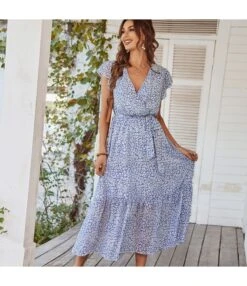 Tieback Design Casual Vacation Dress V Neck Wholesale Dresses SD191088 -OTIS Clothing Shop fd8a3c48 46c7 49cd bea3 6dcfc7f7490e A9377BC9997775613EDC996573308C2D