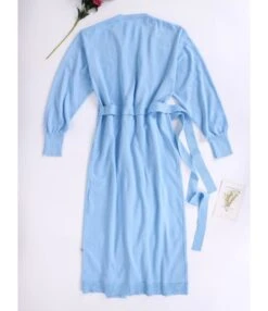 Side Tie Split Plain Knitting Dress -OTIS Clothing Shop img 3900