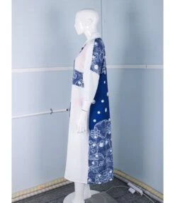 Stitching Print With Floral Shirt Cardigan Sunscreen Long Short-Sleeved Dress In 2 Way SD150031 -OTIS Clothing Shop sd150031 2