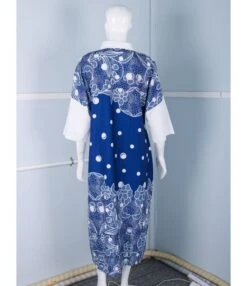 Stitching Print With Floral Shirt Cardigan Sunscreen Long Short-Sleeved Dress In 2 Way SD150031 -OTIS Clothing Shop sd150031 3