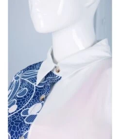 Stitching Print With Floral Shirt Cardigan Sunscreen Long Short-Sleeved Dress In 2 Way SD150031 -OTIS Clothing Shop sd150031 4